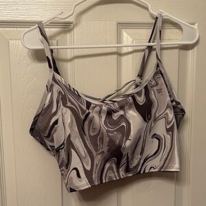 VS Pink Marble Print Sports Bra/Crop Top